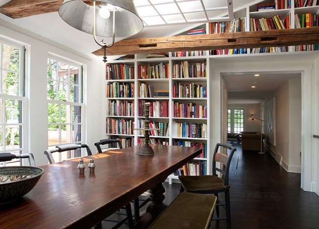 25 Dining Rooms and Library Combinations, Ideas, Inspirations