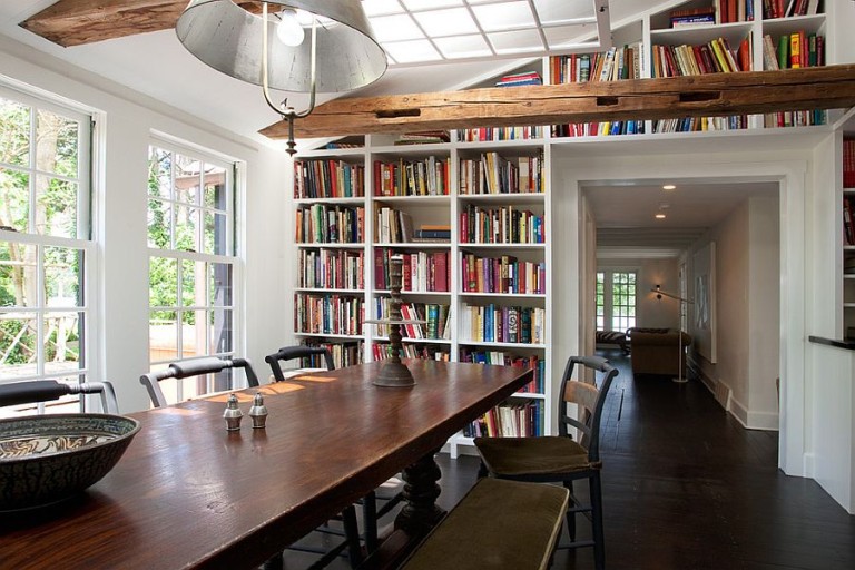 25 Dining Rooms and Library Combinations, Ideas, Inspirations