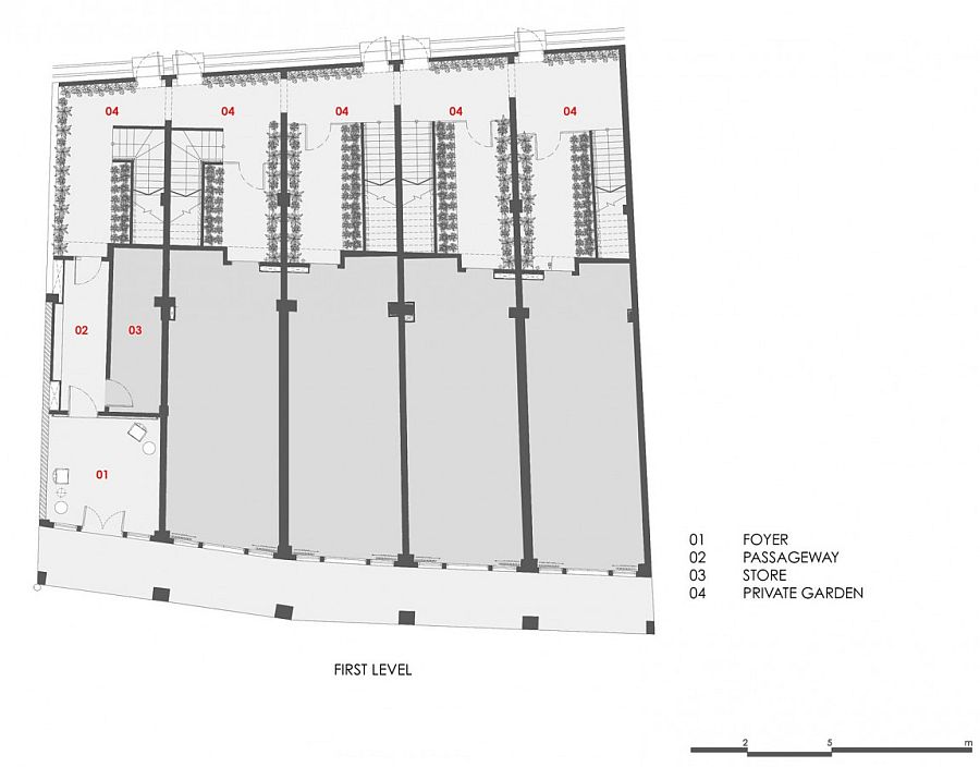 First level floor plan of the historic hotel in George Town, Penang