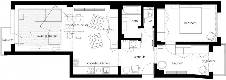 Floor plan of Apartment V01 in Sofia