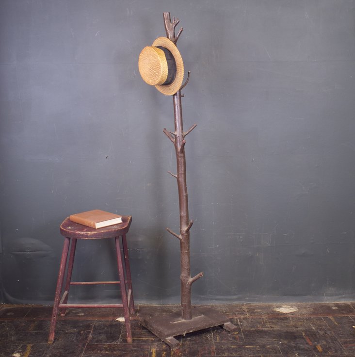 Folk art tree coat rack