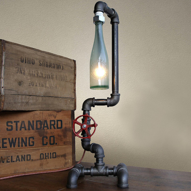 Industrial Table Lamp Metal Light Quirky Home Decoration 