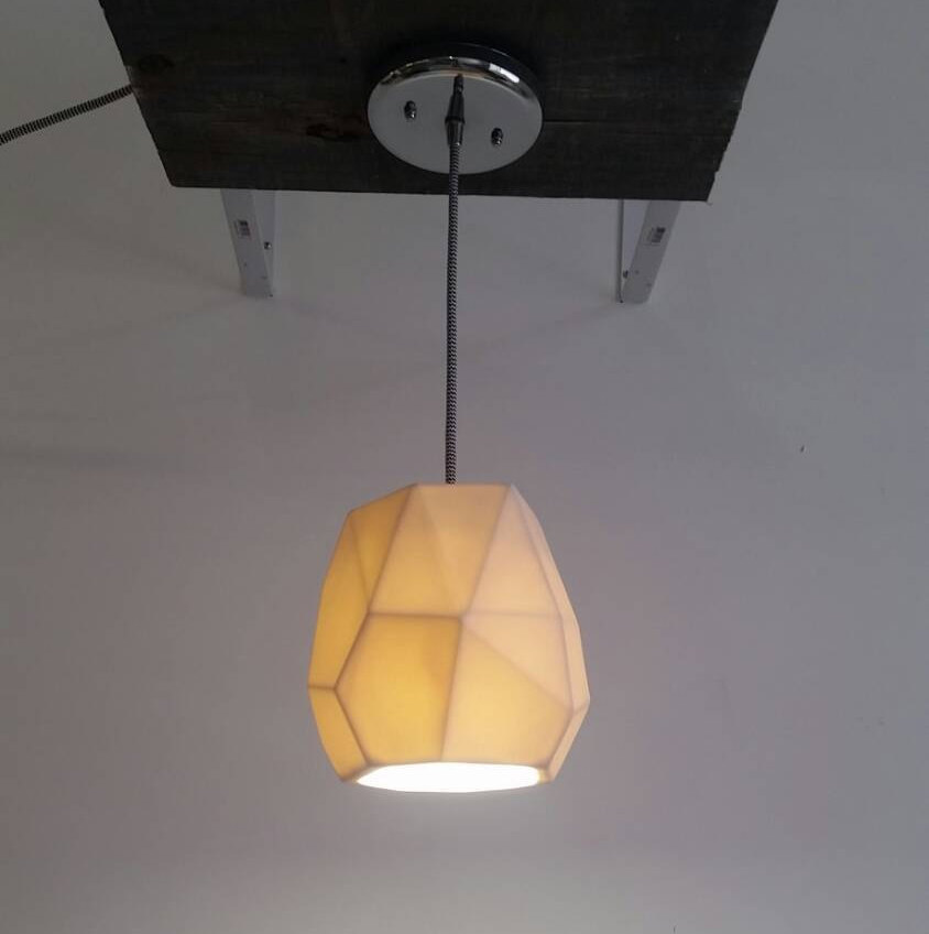 Geo pendant light from Etsy shop Revisions Design Studio