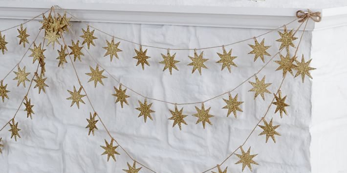 Gold star garland from West Elm