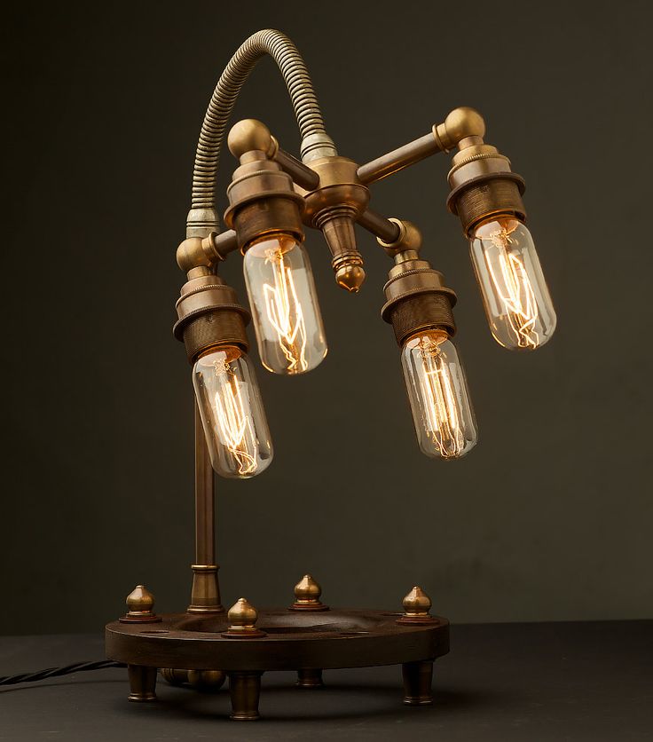 Industrial : Steampunk lamp from Edison Light Globes