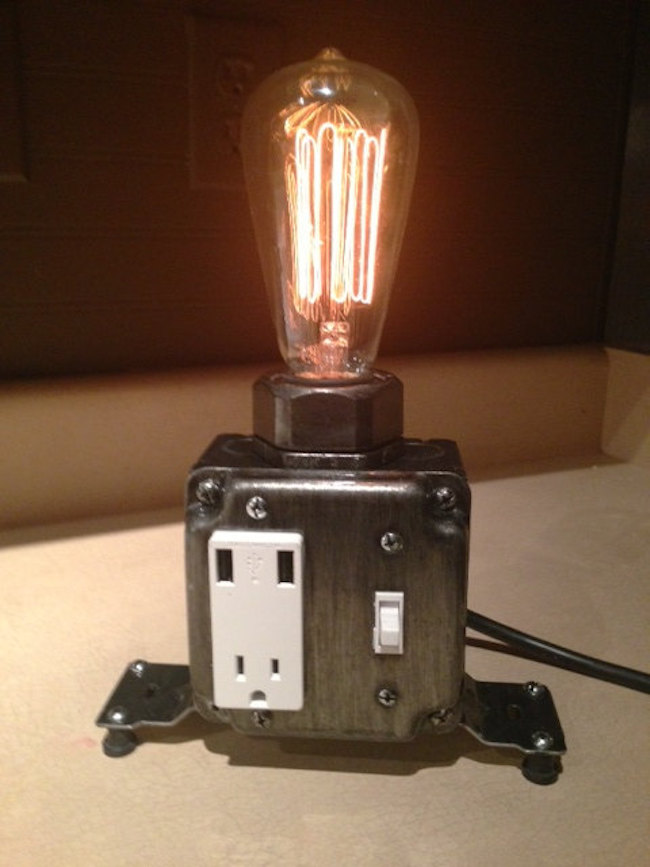 desk lamp with usb port and outlet