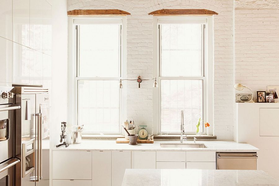 Large, industrial, ground floor space turned into stylish home in Williamsburg