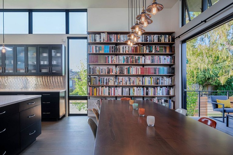 25 Dining Rooms and Library Combinations, Ideas, Inspirations