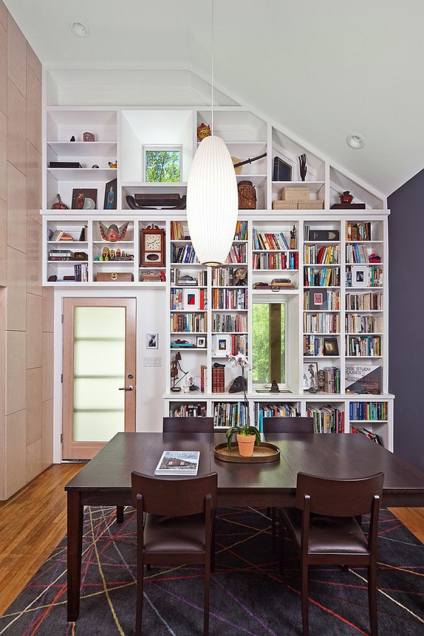 25 Dining Rooms and Library Combinations, Ideas, Inspirations