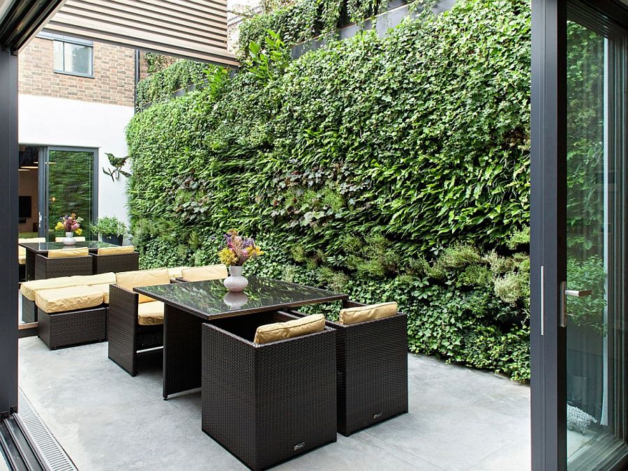 Lovely private courtyard of the Calvin Street House in London