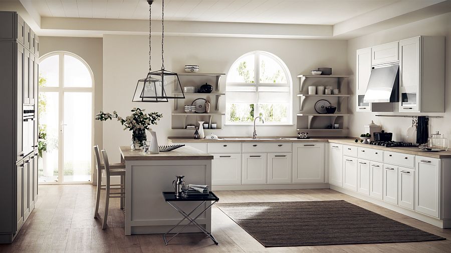Natural light becomes an important element of the shabby chic kitchen
