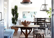 Oak-flooring-and-simple-dining-room-decor-create-a-relaxing-ambiance-217x155