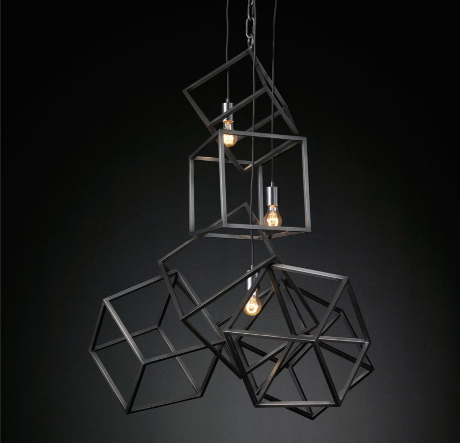 Pendant light with cubes from RH Modern