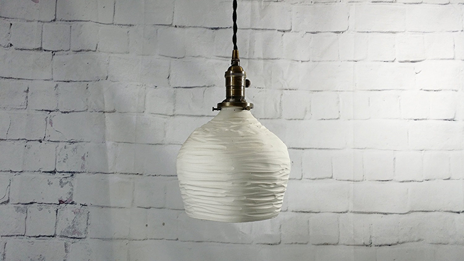 Porcelain pendant light from Etsy shop L&S Handcrafted Lighting