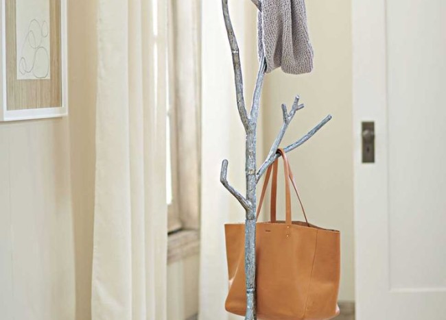 15 Cool Coat Racks That Really Branch Out Decoist   Recycled Metal Branch Coat Tree 650x467 