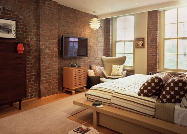 Brick Bedroom Decorating Ideas