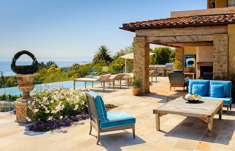 Relaxing patio of the Malibu home bings home holiday luxury