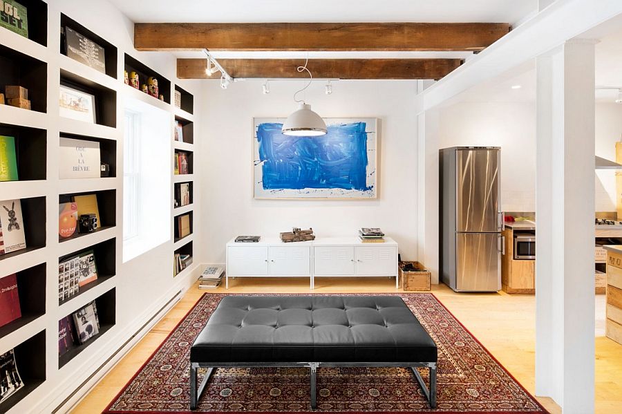 Remodeled interior of the 1880s row house in Montreal