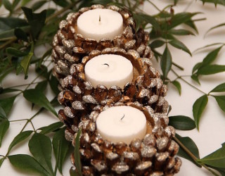 17 Easy DIY Holiday Candle Holders