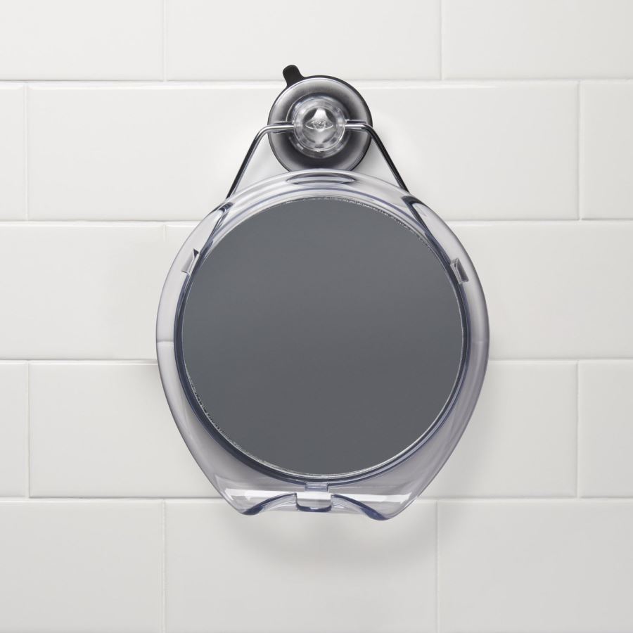 Shower mirror with a strong suction wall mount