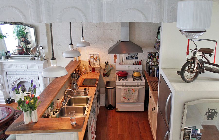 Small and functional kitchen filled with cozy, timeless charm [Photography: Laura Garner]