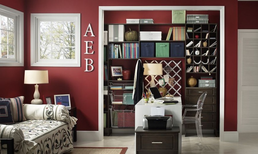 20 Home Offices That Turn to Red for Energy and Excitement