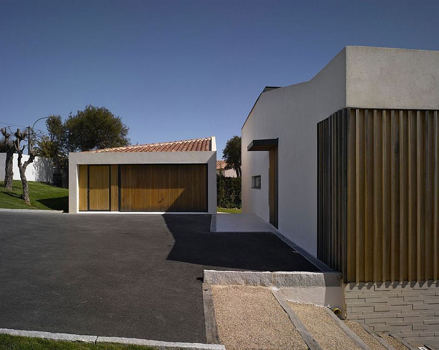 Street facade of luxury villa in Saint-Tropez, France