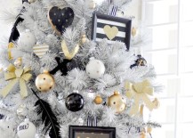 Stunning-white-Christmas-tree-with-gold-black-and-white-decorations-217x155