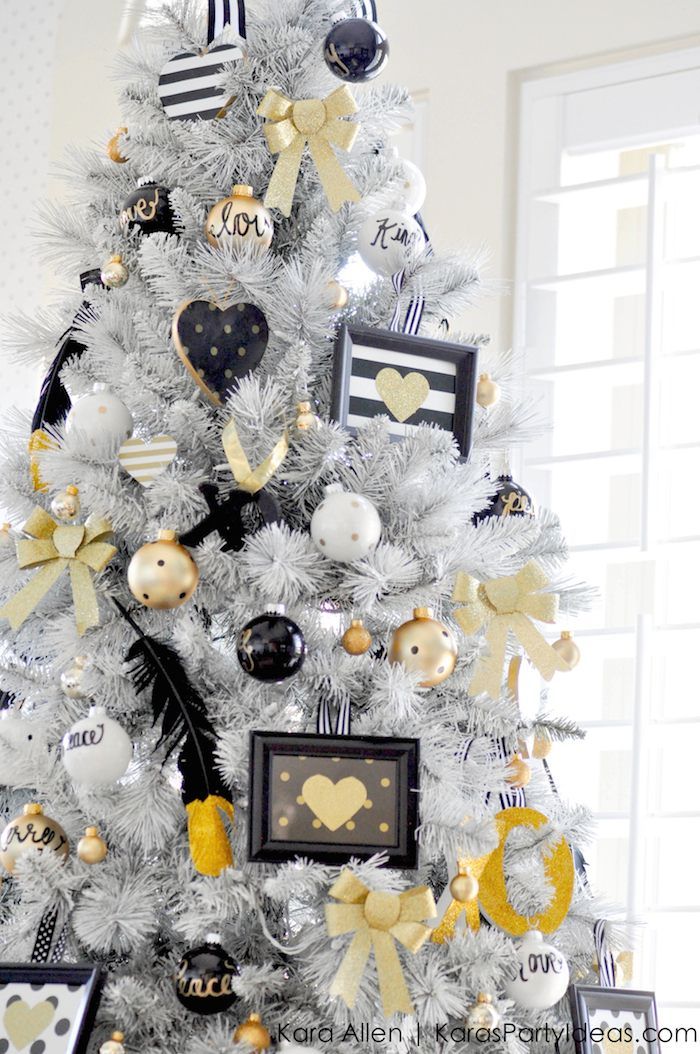 black and gold christmas ornaments