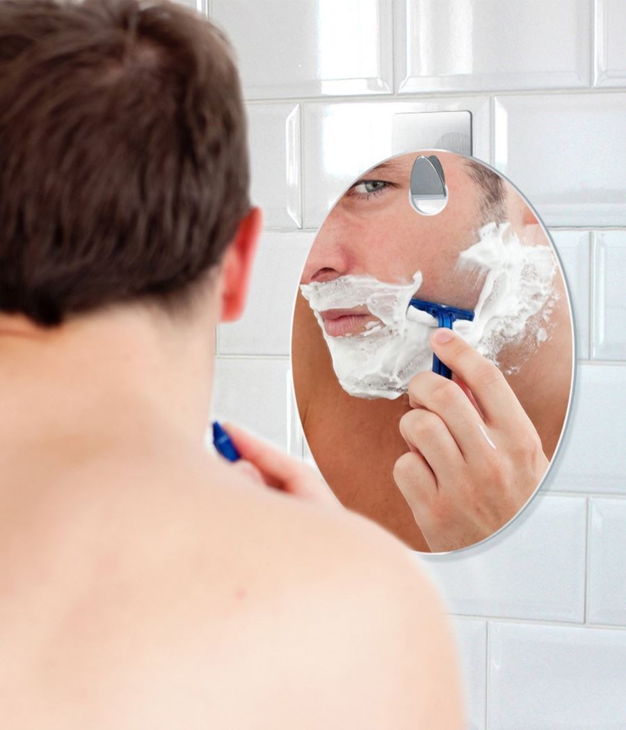 Stylish fogless shaving mirror