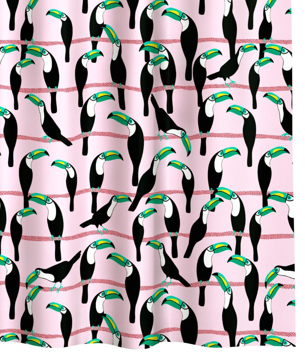 Toucan shower curtain from H&M