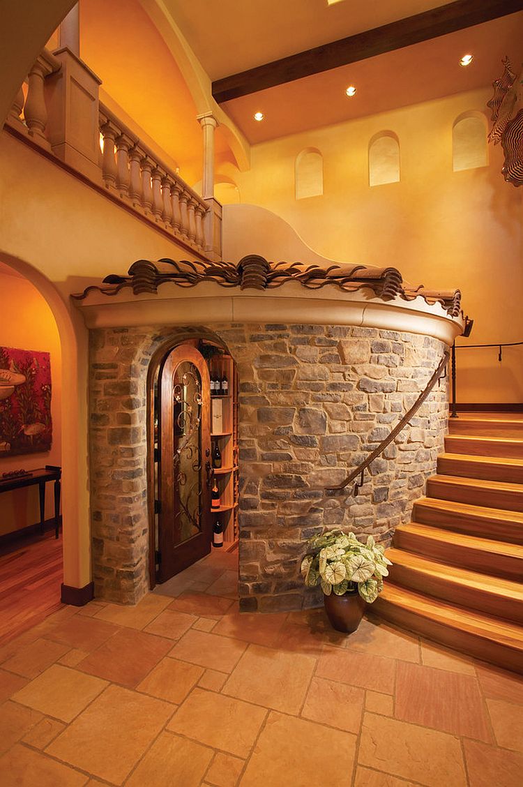 Unique Mediterranean wine cellar with rustic charm