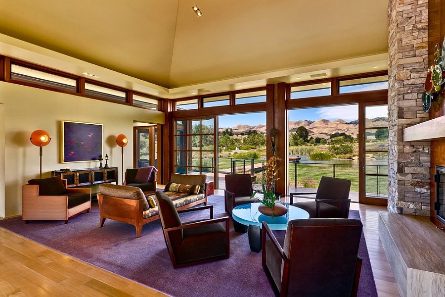 Walkway leading to the water body from the deck turns the home into an idyllic escape