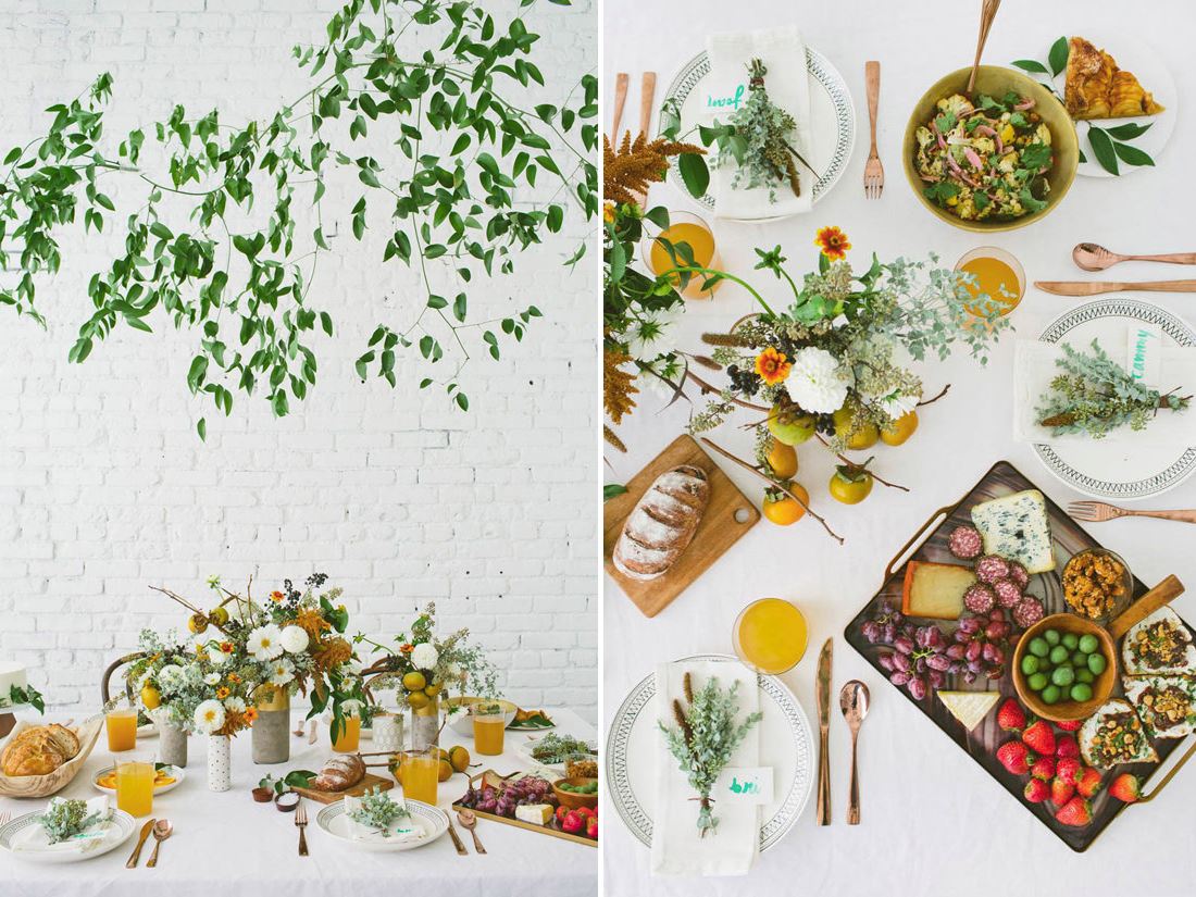 White backdrop for a fall table by Design Love Fest