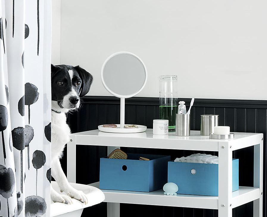 White vanity mirror from CB2