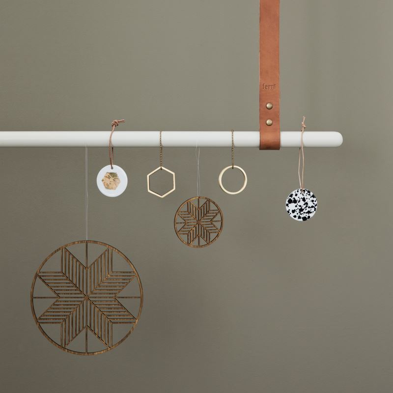 ferm LIVING's geo ornaments in a range of styles