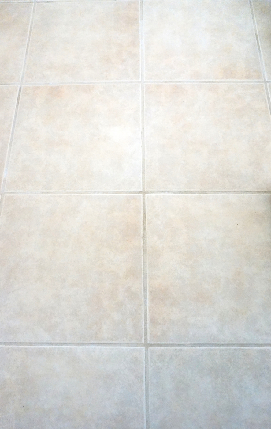 A floor with clean grout