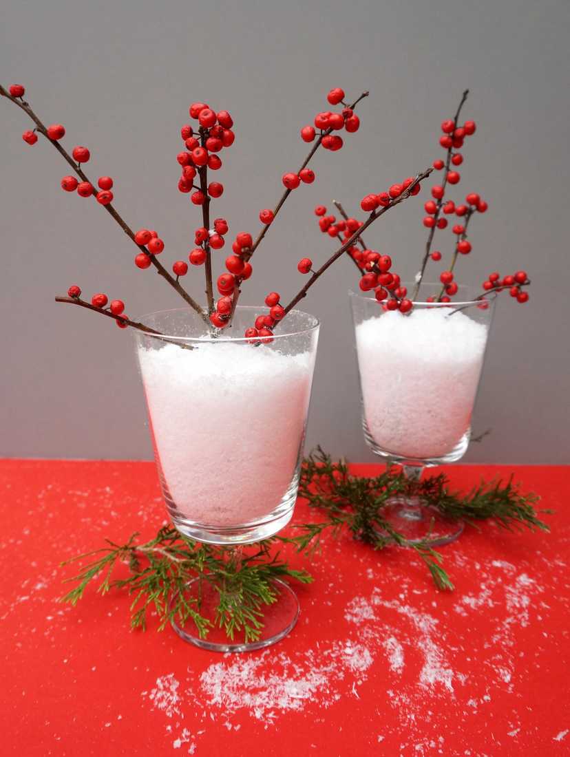 A whimsical snowy centerpiece