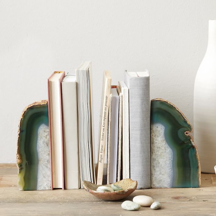 Agate bookends from West Elm