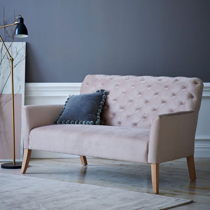 Blush settee from West Elm