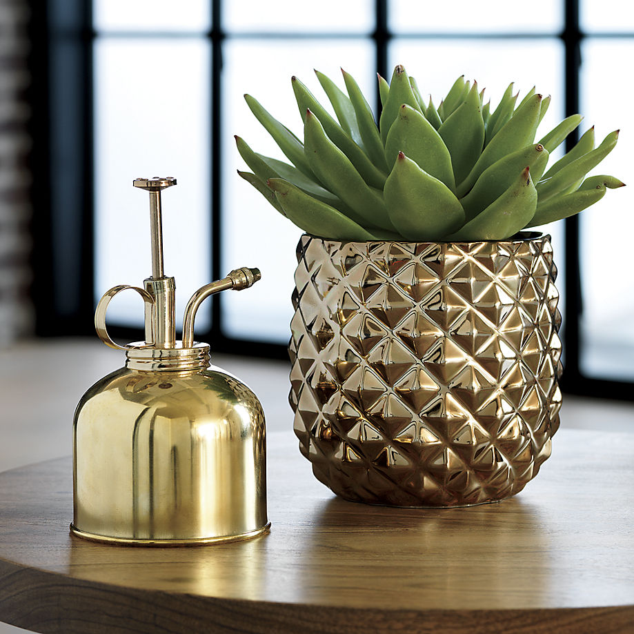 Brass pineapple vase from CB2