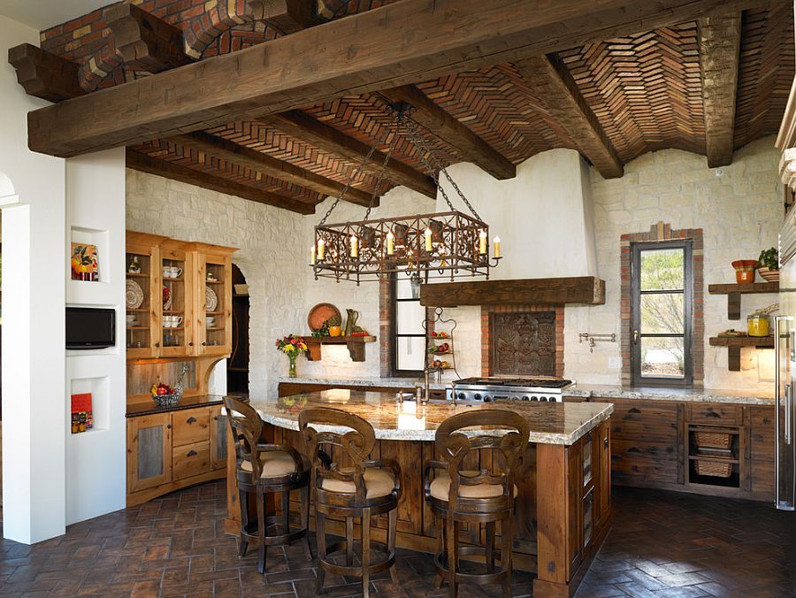 30 Inventive Kitchens With Stone Walls