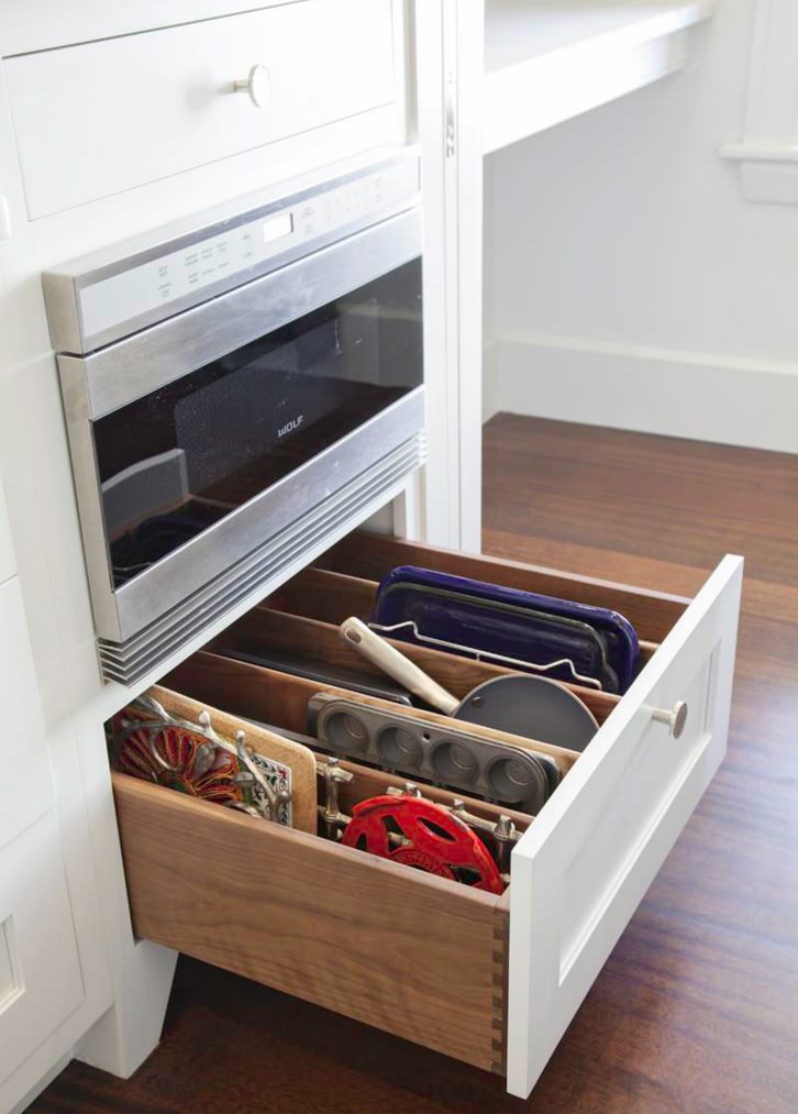 An organised kitchen drawer