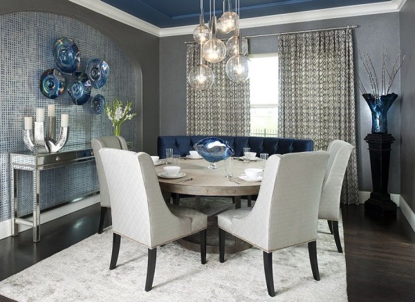 contemporary chic dining room rug