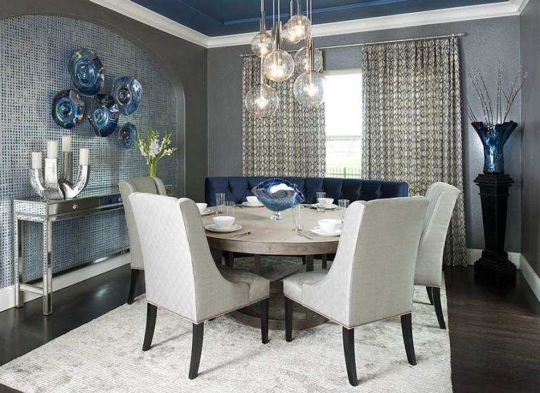 blue dining room rugs