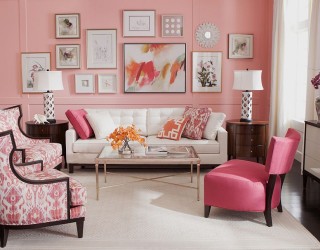 20 Classy and Cheerful Pink Living Rooms