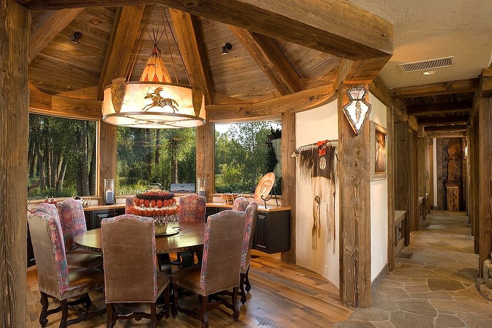Cozy custom dining room with rustic elegance