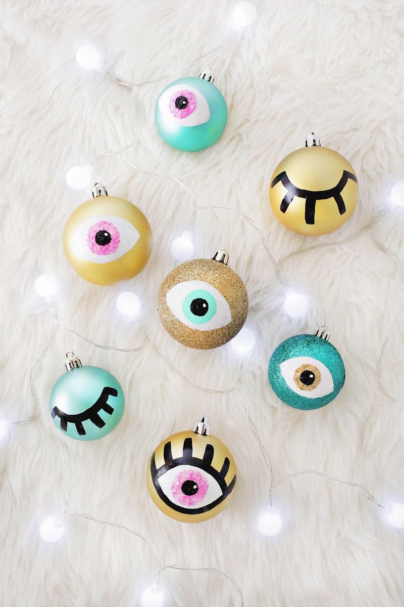 DIY eye ornaments from A Beautiful Mess