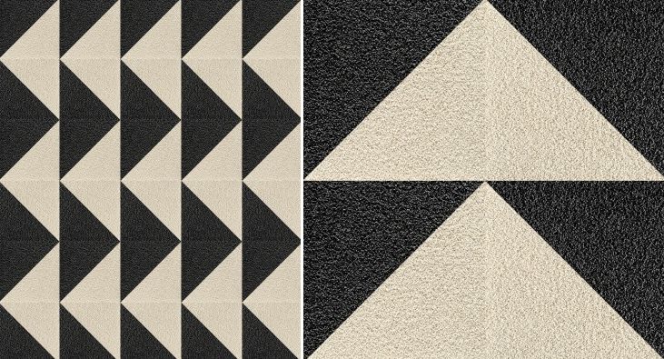 Diagonal-cut rug from Flor