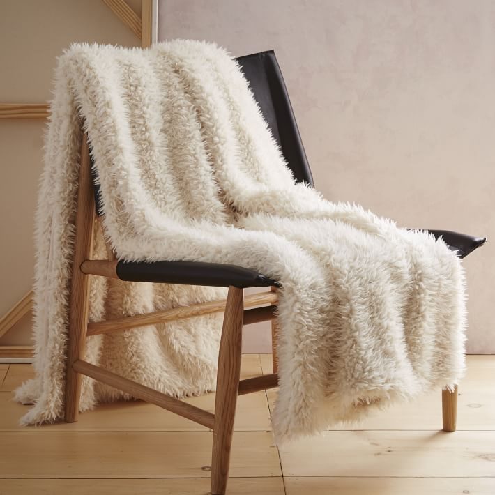 Faux sheepskin throw from West Elm